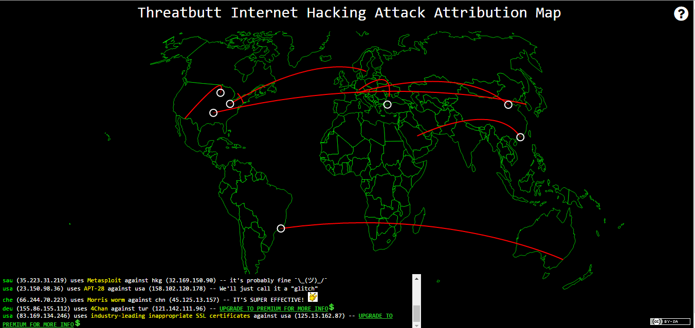 Threatbutt&rsquo;s Cyber Attribution Map